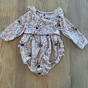 Ruffle Butts Multicolor Floral Baby Romper